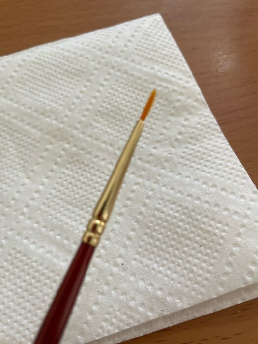 Фотография покупателя товара Кисть для рисования, Синтетика Круглая №0 (диаметр обоймы 1 мм; длина волоса 5 мм), деревянная ручка, Calligrata - Фото 6