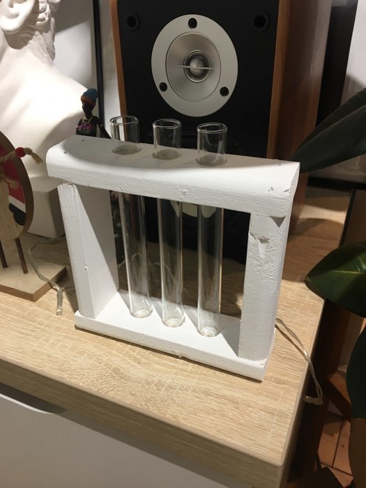 Фотография покупателя товара Кашпо деревянное 20×5.5×20 см с 3 колбами "Рамка Мини", белый Дарим Красиво - Фото 1