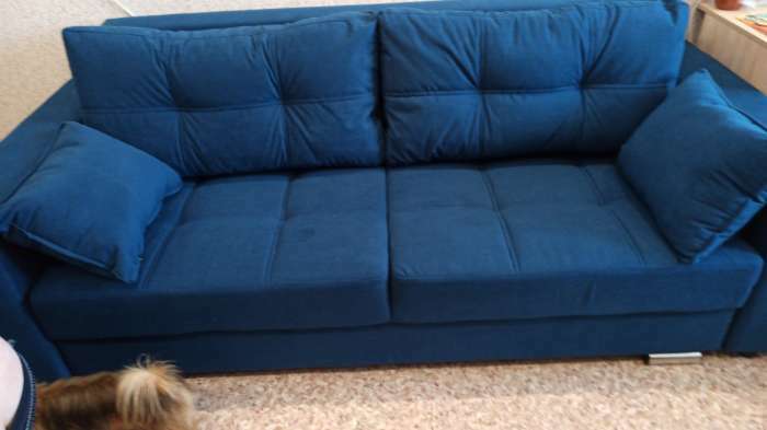 Фотография покупателя товара Прямой диван «Талисман 1», ПЗ, механизм пантограф, велюр, цвет квест 024 - Фото 1
