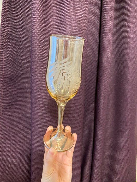 Фотография покупателя товара Набор бокалов для шампанского «Папоротник», 200 мл, 6 шт, цвет янтарный - Фото 4