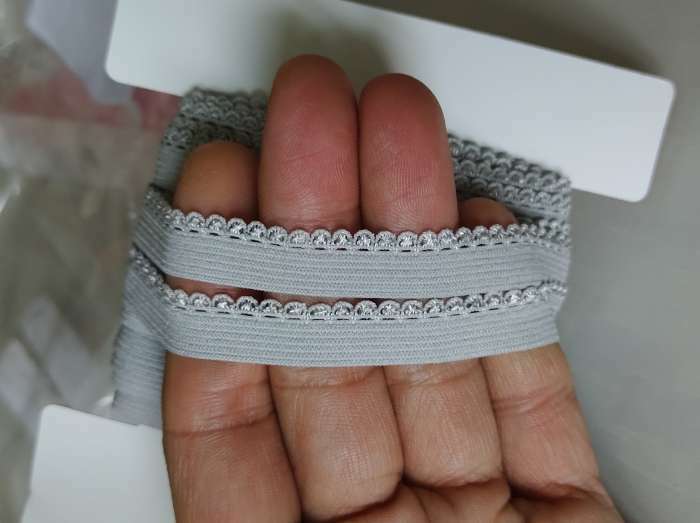 Фотография покупателя товара Резинка ажурная, 10 мм, 10 ± 1 м, цвет серый
