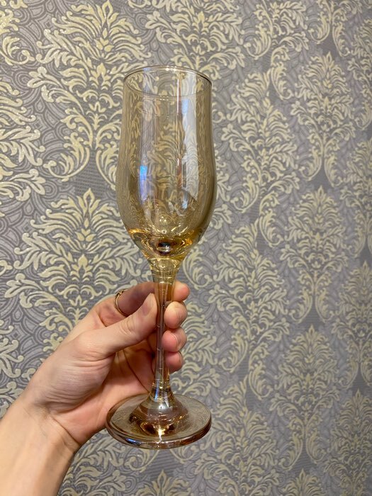 Фотография покупателя товара Набор бокалов для шампанского «Гладкость», 200 мл, 6 шт, цвет янтарный - Фото 1
