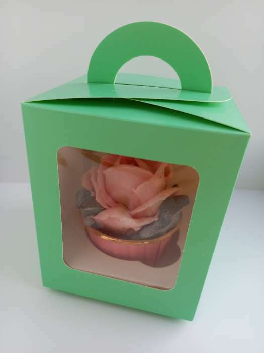 Фотография покупателя товара Упаковка под один капкейк, зеленая, 9,2 х 9,2 х 11,1 см - Фото 7