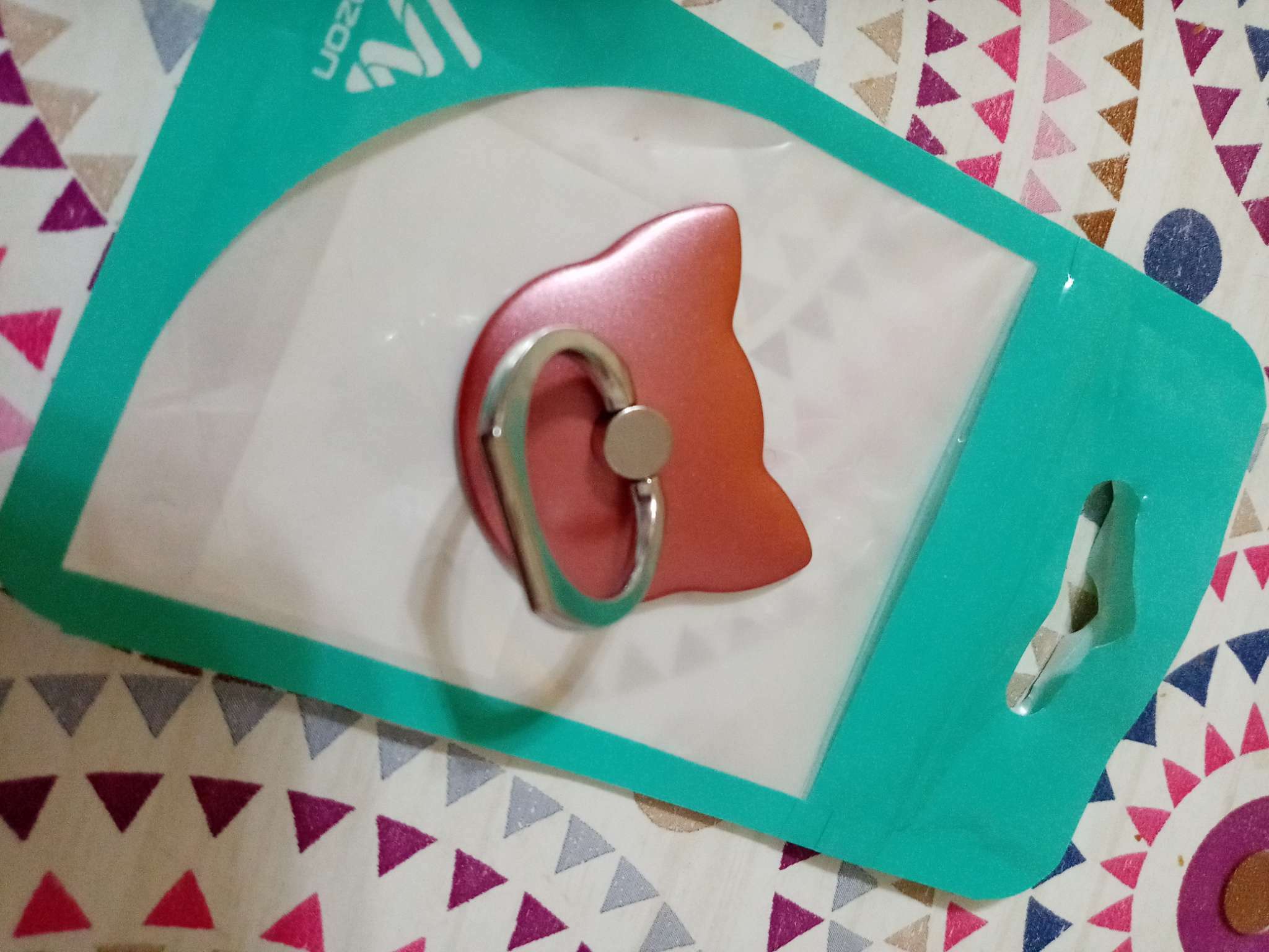 Фотография покупателя товара Держатель-подставка с кольцом для телефона LuazON, в форме "Кошки", розовый - Фото 1