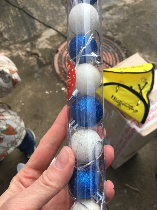 Фотография покупателя товара Набор шаров пластик d-3 см, 15 шт "Блеск" белый синий - Фото 8