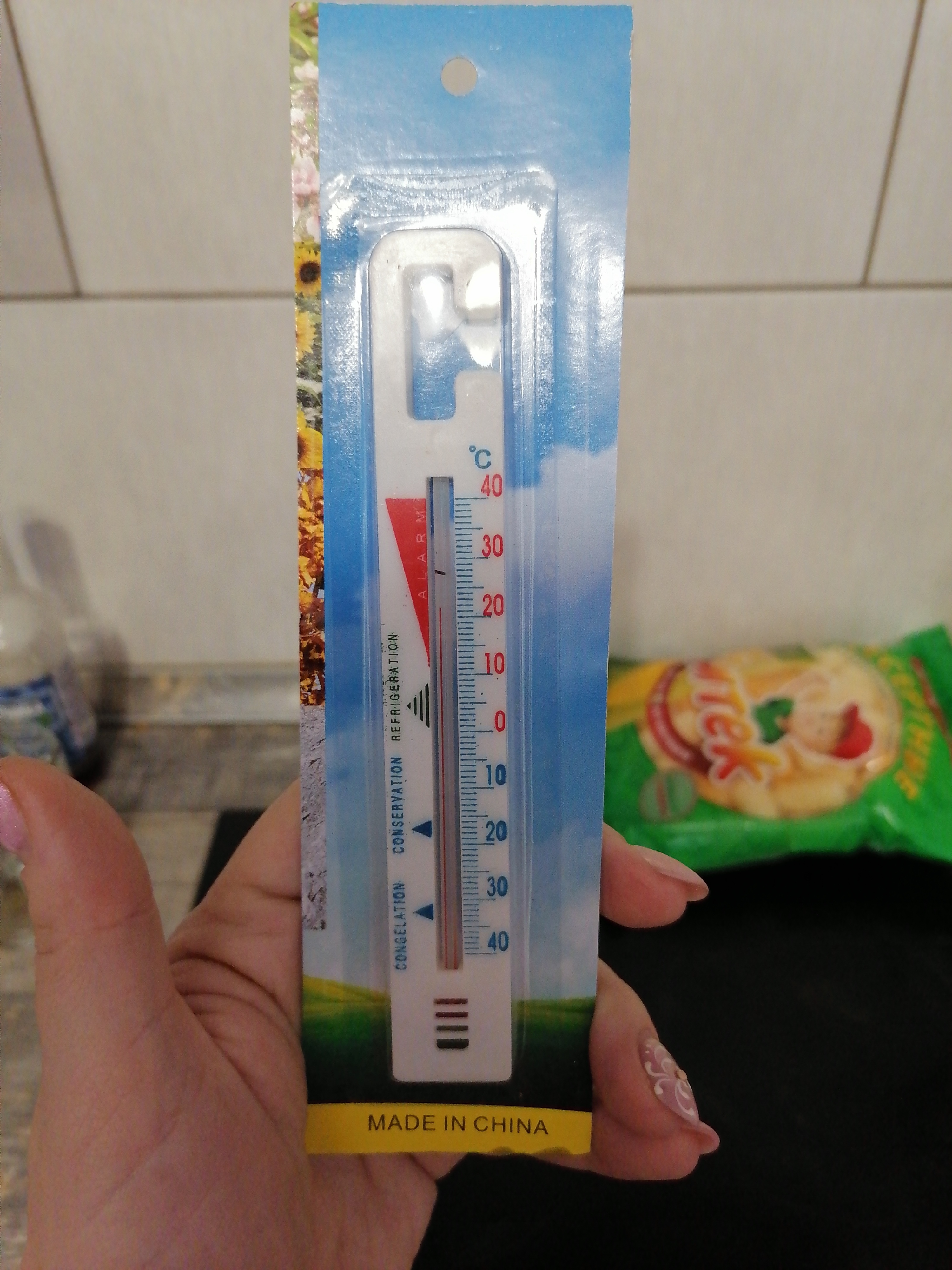 Фотография покупателя товара Термометр универсальный Luazon, с крючком, белый - Фото 1
