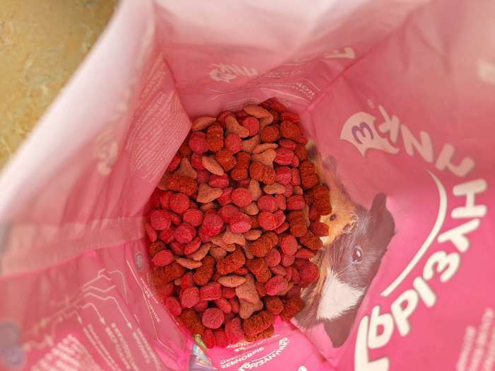 Фотография покупателя товара Корм-лакомство «Зоомир Грызунчик 1» для грызунов и кроликов, хрустящие гранулы, 150 г - Фото 3