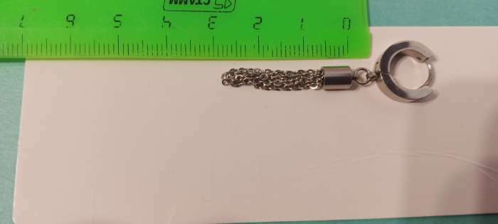 Фотография покупателя товара Пирсинг в ухо (моносерьга) «Кисточка», L=4,5 см, цвет серебро