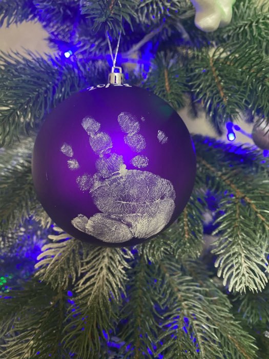 Новогодний шар с отпечатком Baby Art