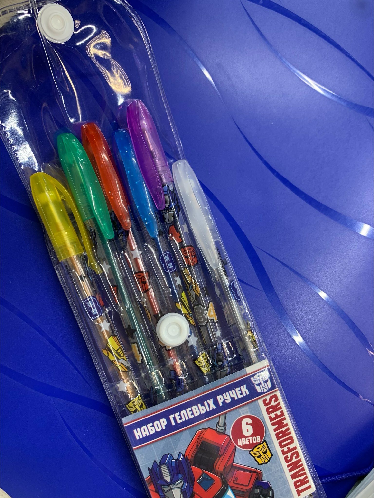 Фотография покупателя товара Ручка шариковая с блестками, 6 цветов, Трансформеры - Фото 1