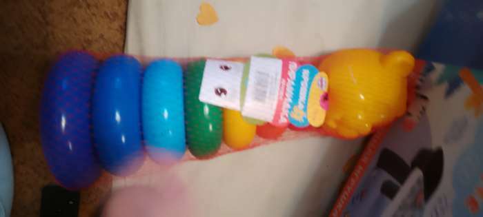 Фотография покупателя товара Пирамидка детская «Мишка», 7 колец - Фото 1