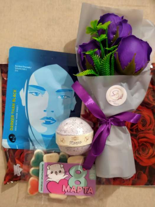 Фотография покупателя товара Букет мыльных роз, фиолетовые - Фото 14