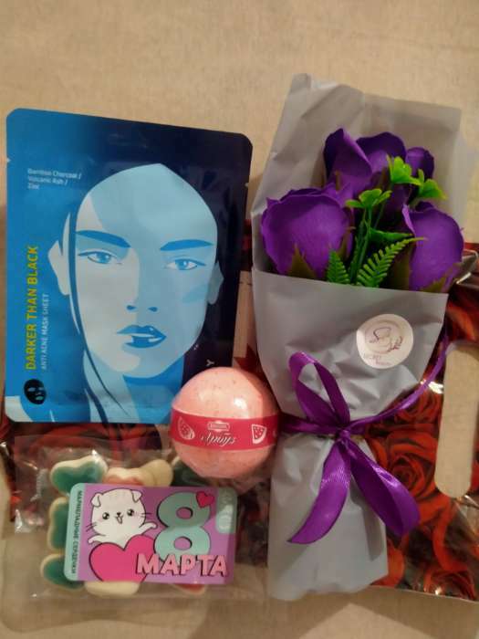 Фотография покупателя товара Букет мыльных роз, фиолетовые - Фото 2