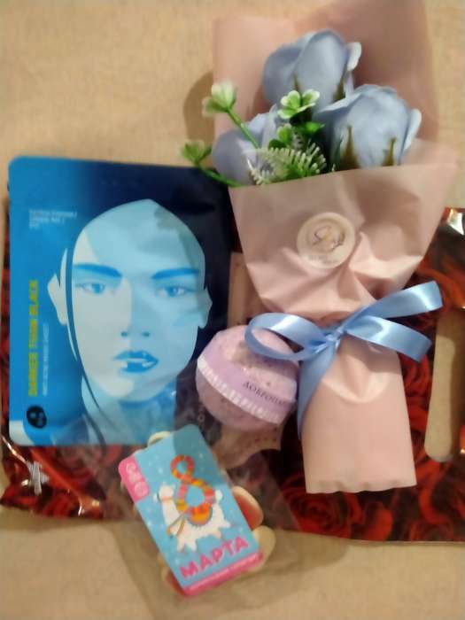 Фотография покупателя товара Букет мыльных роз, синие