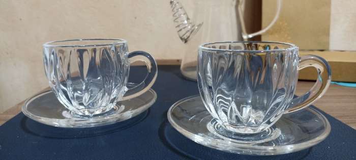 Фотография покупателя товара Набор чайный из стекла «Блаженство», 4 предмета: 2 чашки 150 мл, 2 блюдца d=12 см