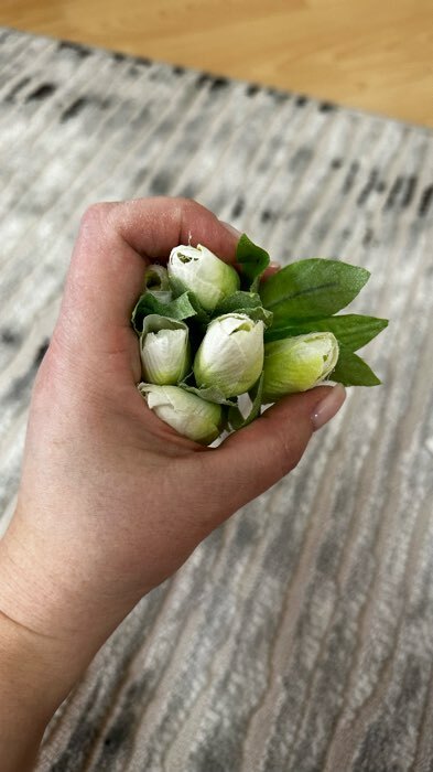 Фотография покупателя товара Цветы для декорирования "Заснеженные белые тюльпаны" 1 букет=6 цветов 14 см - Фото 5