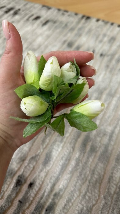 Фотография покупателя товара Цветы для декорирования "Заснеженные белые тюльпаны" 1 букет=6 цветов 14 см - Фото 3