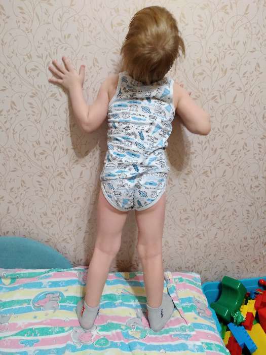 Фотография покупателя товара Комплект для мальчика (майка, трусы), цвет МИКС, рост 110-116 см (60)