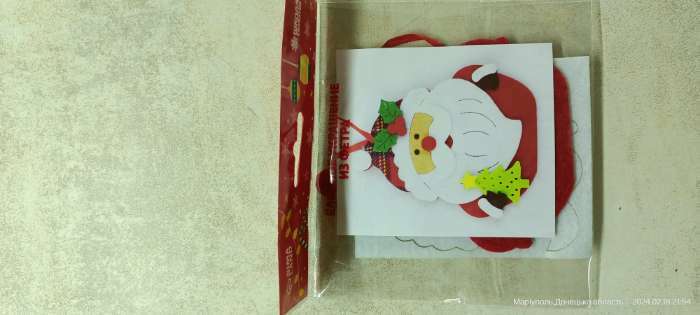 Фотография покупателя товара Набор для творчества - создай ёлочное украшение из фетра «Дед мороз с ёлочкой»