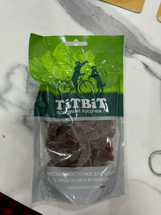 Фотография покупателя товара Мясные косточки TitBit для собак, с индейкой и ягненком, 145 г - Фото 1