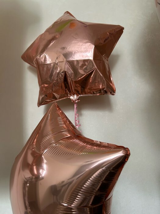 Фотография покупателя товара Букет из шаров «Праздничный», конфетти, фольга, латекс, в наборе 12 шт., цвет розовое золото - Фото 9