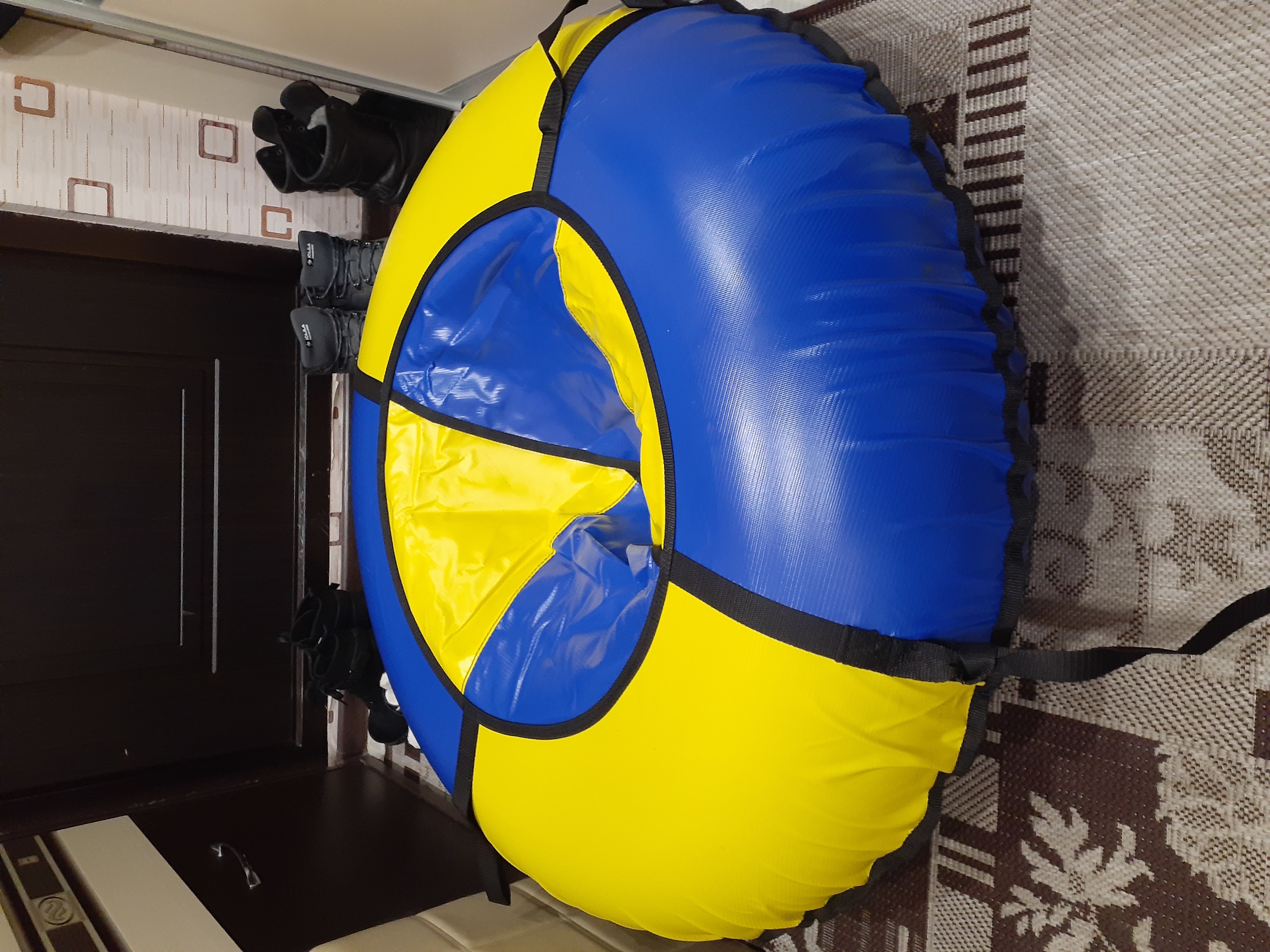 Фотография покупателя товара Тюбинг-ватрушка ONLITOP «Стандарт», диаметр чехла 100 см, цвета МИКС - Фото 7