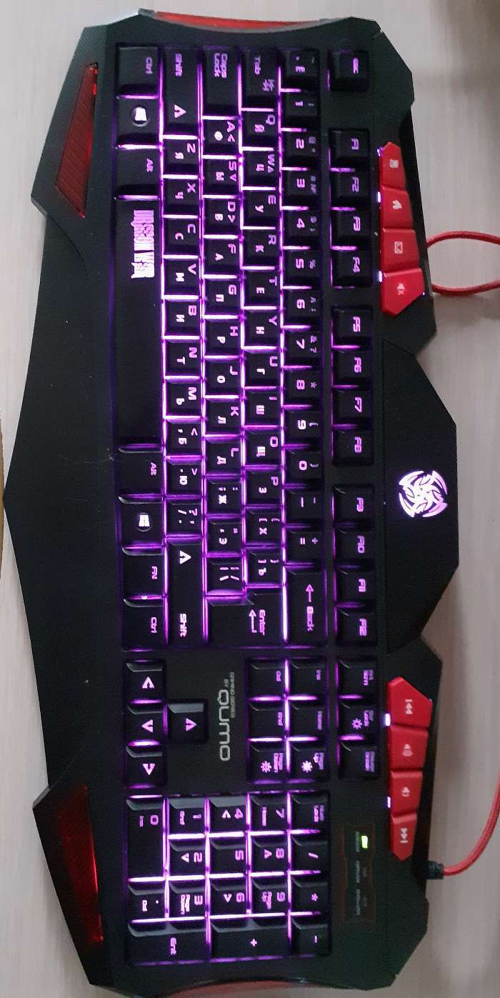 Фотография покупателя товара Клавиатура Qumo Dragon War Axe, игровая, проводная, подсветка, 112 клавиш, USB, чёрная - Фото 1