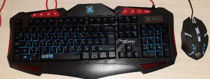 Фотография покупателя товара Клавиатура Qumo Dragon War Axe, игровая, проводная, подсветка, 112 клавиш, USB, чёрная