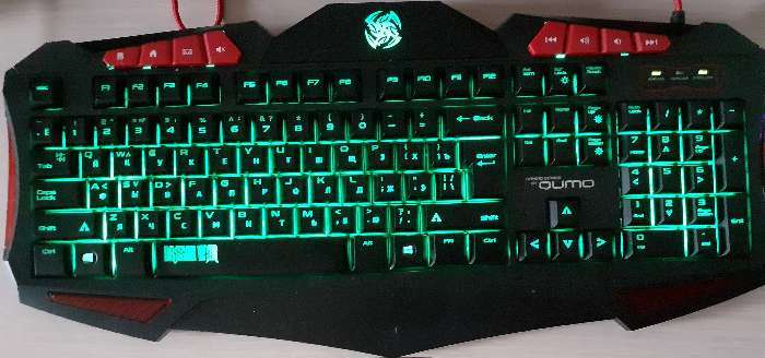 Фотография покупателя товара Клавиатура Qumo Dragon War Axe, игровая, проводная, подсветка, 112 клавиш, USB, чёрная - Фото 4