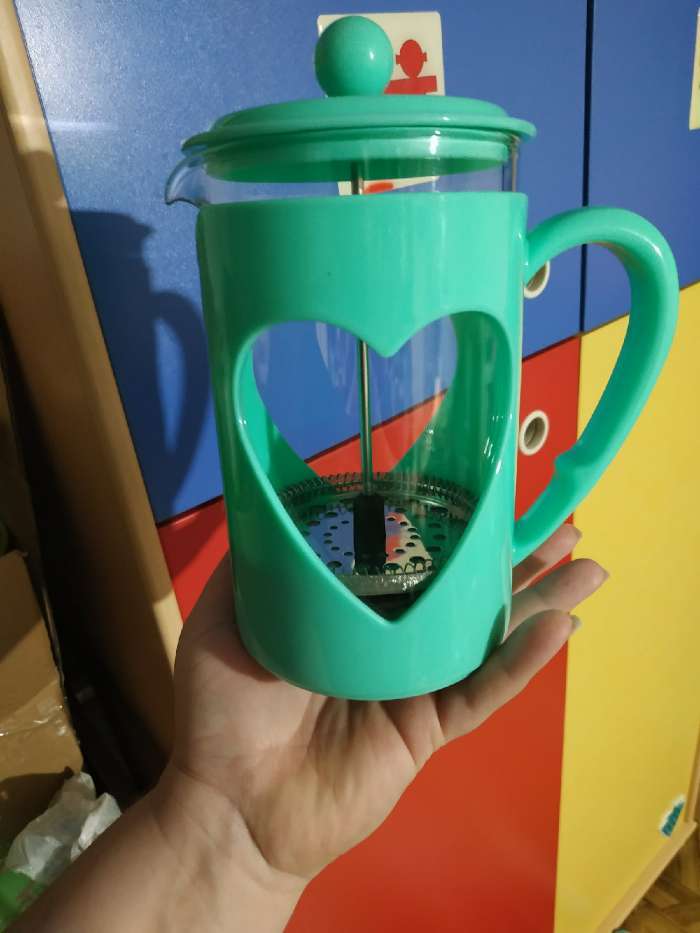 Фотография покупателя товара Чайник заварочный френч - пресс Доляна «Комплимент», 800 мл, стекло, цвет зелёный - Фото 10