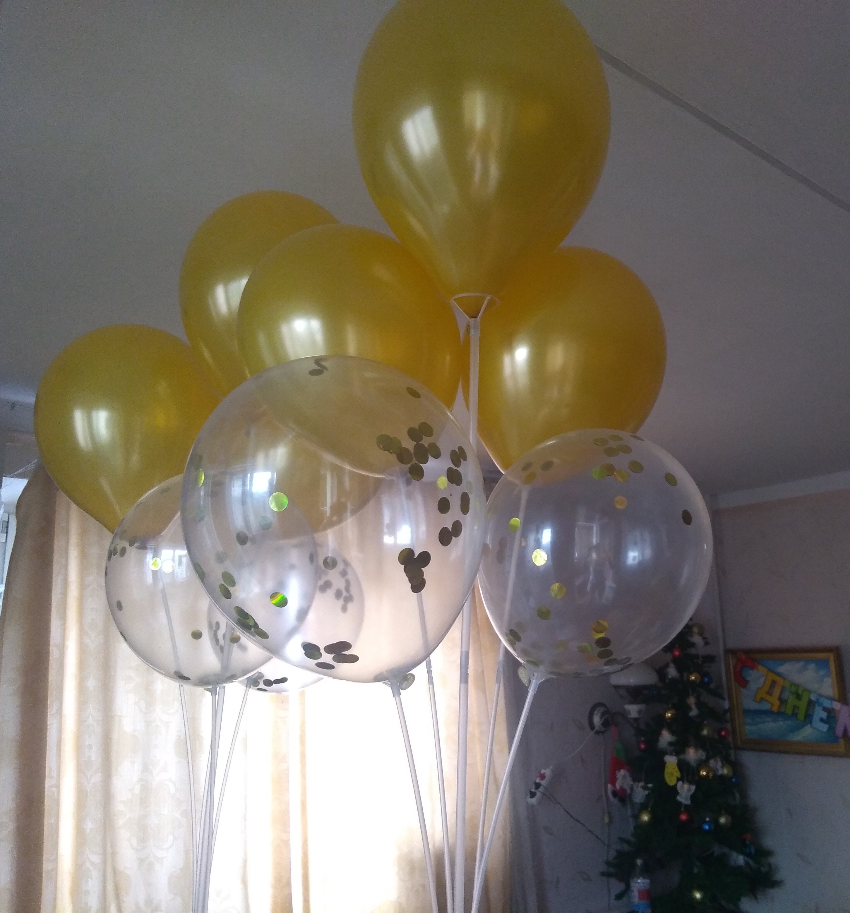 Фотография покупателя товара Стойка для воздушных шаров с подставкой под воду/песок на 7 шаров, высота 130 см - Фото 51