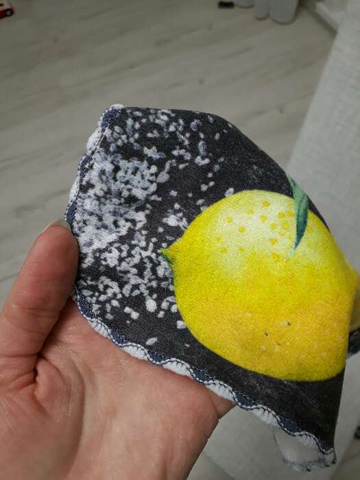 Фотография покупателя товара Полотенце «Лимон», 20 × 20 см, микрофибра, 400 г/м² - Фото 2