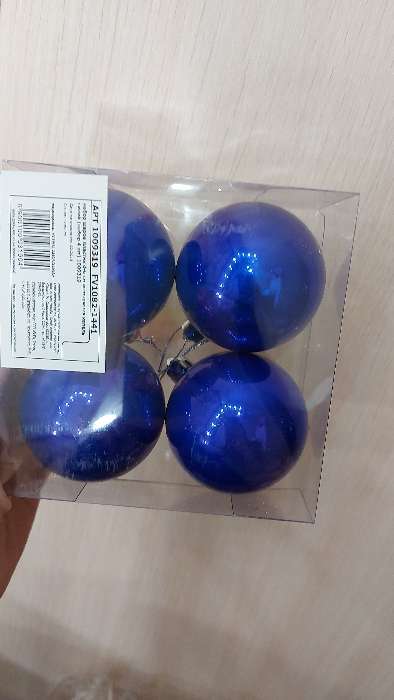 Фотография покупателя товара Набор шаров пластик d-6 см, 4 шт "Глянец" синий - Фото 10