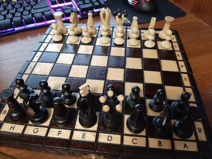 Фотография покупателя товара Шахматы польские Madon "Королевские", 28 х 28 см, король h=6 см, пешка h-3 см - Фото 6