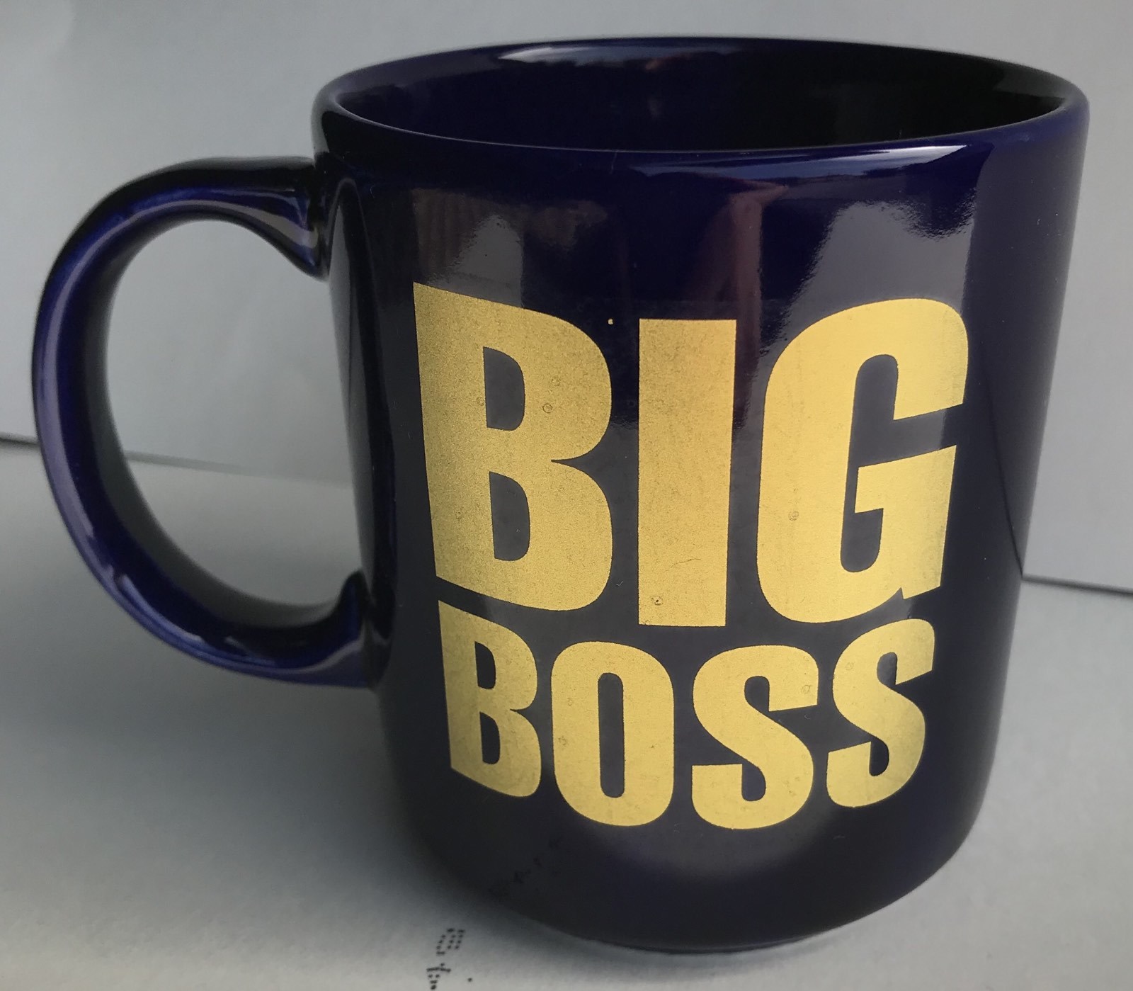 Фотография покупателя товара Кружка "Big Boss", синяя, керамика, 0.35 л, 1 сорт, микс