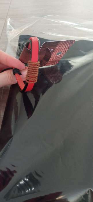 Фотография покупателя товара Браслет унисекс «Сила» плетение, цвет красно-чёрный, d=7 см