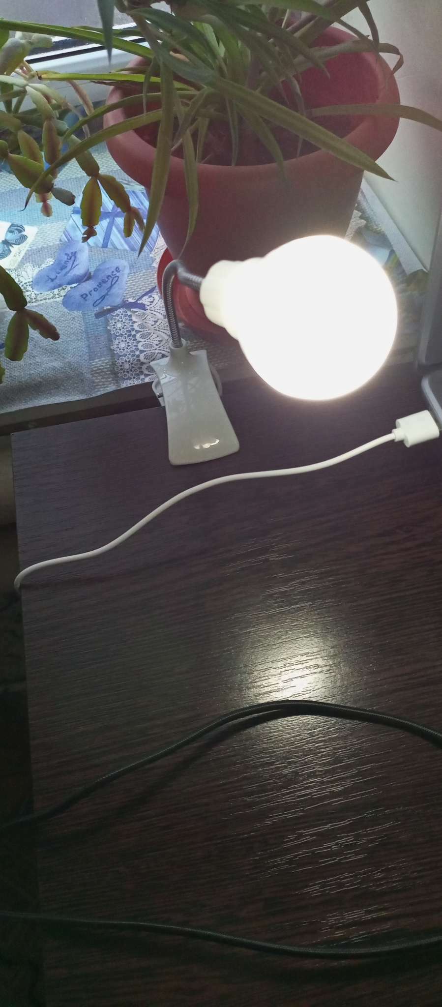 Фотография покупателя товара Лампа на прищепке "Свет" белый 13LED 1,5W провод USB 4x9x31,5 см RISALUX - Фото 1