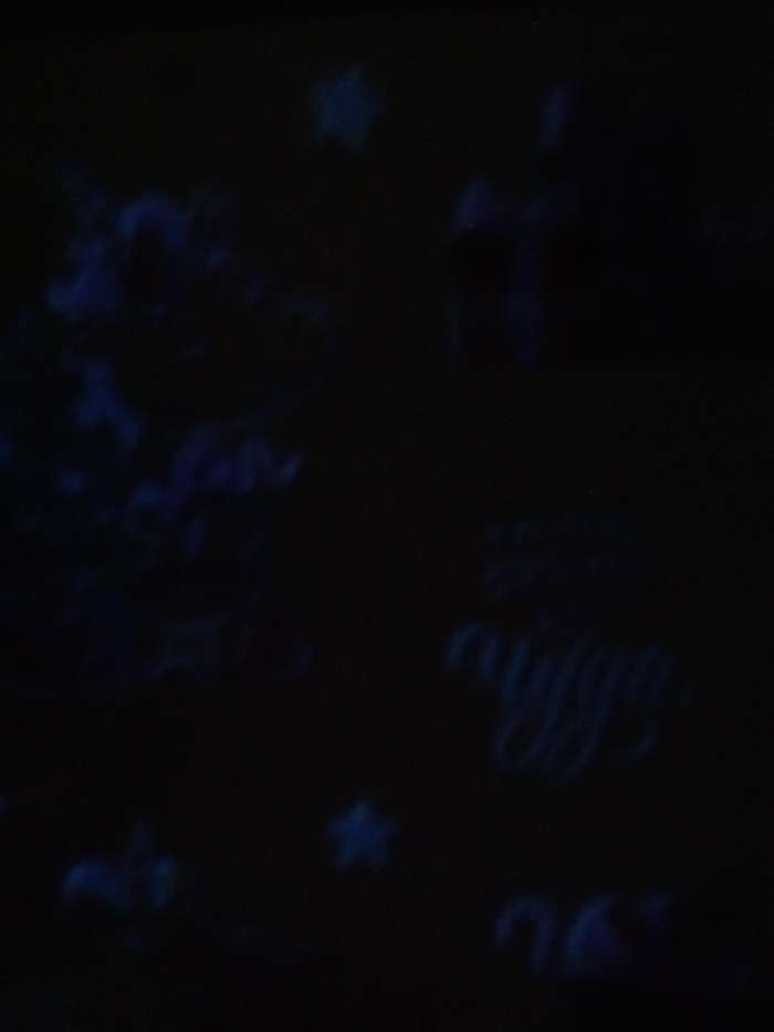 Фотография покупателя товара Наклейка со светящимся слоем «Новогодний единорог», 10,5 х 14,8 см - Фото 3