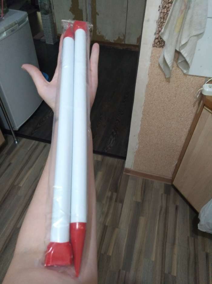 Фотография покупателя товара Спицы для вязания, прямые, d = 15 мм, 40 см, 2 шт - Фото 3