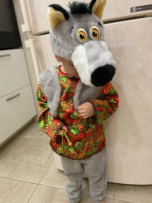 Фотография покупателя товара Карнавальный костюм «Волчонок Ерёмка», размер 26, рост 104 см - Фото 1