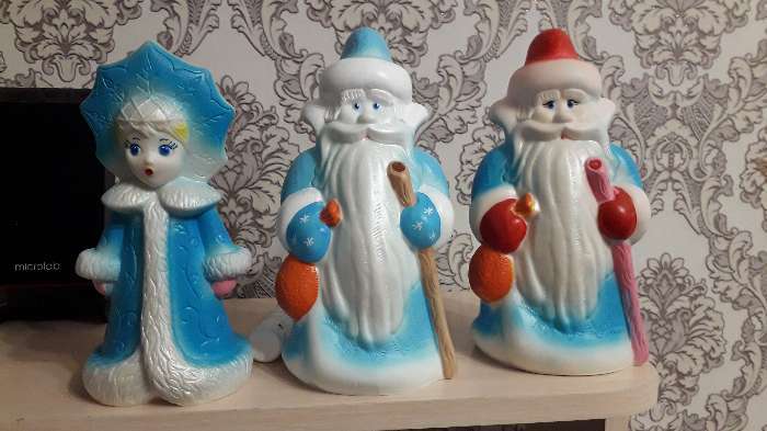 Фотография покупателя товара Резиновая игрушка «Дед Мороз» средний, МИКС - Фото 3