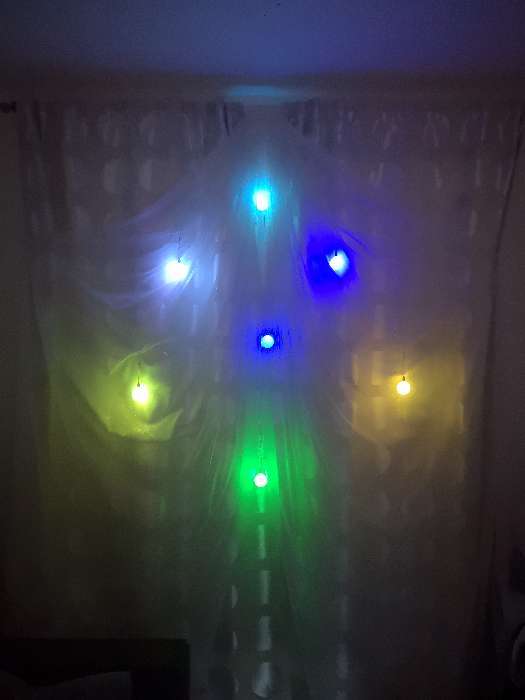 Фотография покупателя товара Подвеска световая "Шарик" (батарейки в комплекте), 5 см, 1 LED, RGB - Фото 2