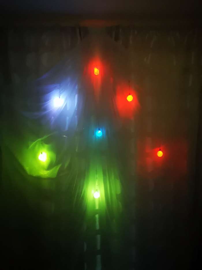 Фотография покупателя товара Подвеска световая "Шарик" (батарейки в комплекте), 5 см, 1 LED, RGB - Фото 3