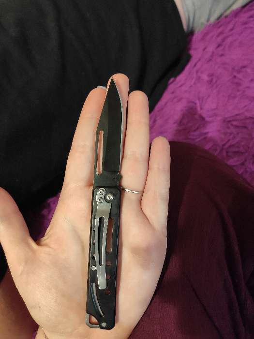 Фотография покупателя товара Нож складной "Рысь" 16,5см, клинок 75мм/1мм, микс