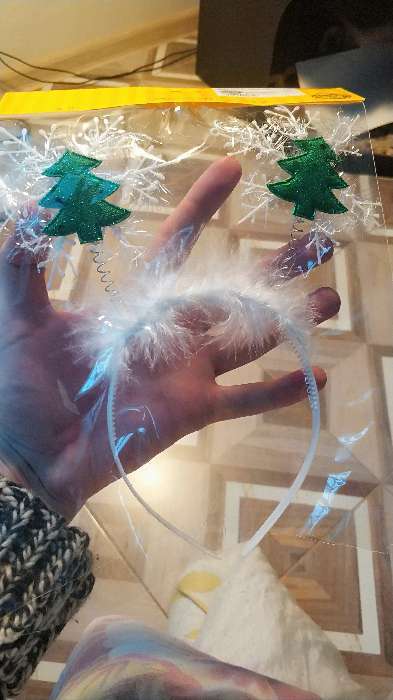 Фотография покупателя товара Карнавальный ободок «Снежинка с ёлочками» - Фото 1