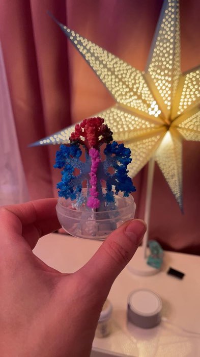 Фотография покупателя товара Набор для опытов «Новогодние кристаллы», цвета МИКС