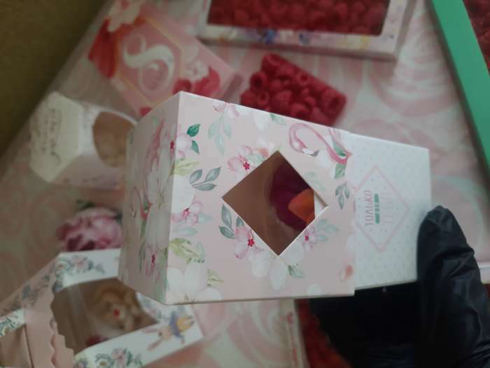Фотография покупателя товара Коробка бонбоньерка, упаковка подарочная, «Фламинго», 6 х 7 х 6 см - Фото 1