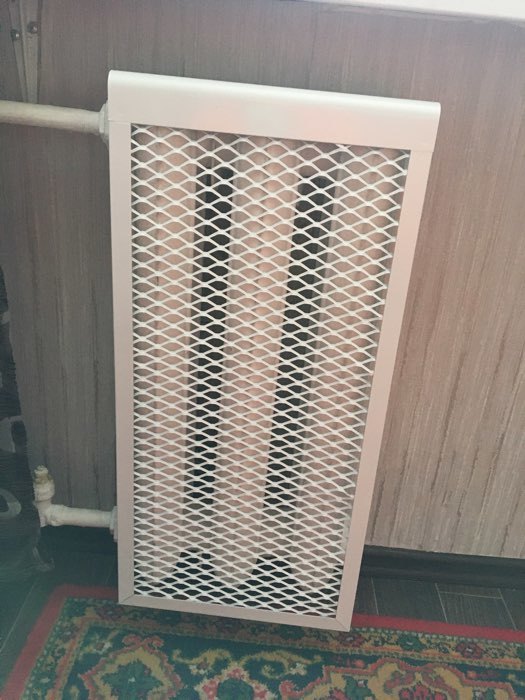 Фотография покупателя товара Экран на чугунный радиатор, 290 х 610 х 142 мм, 3 секции, металлический, белый - Фото 1
