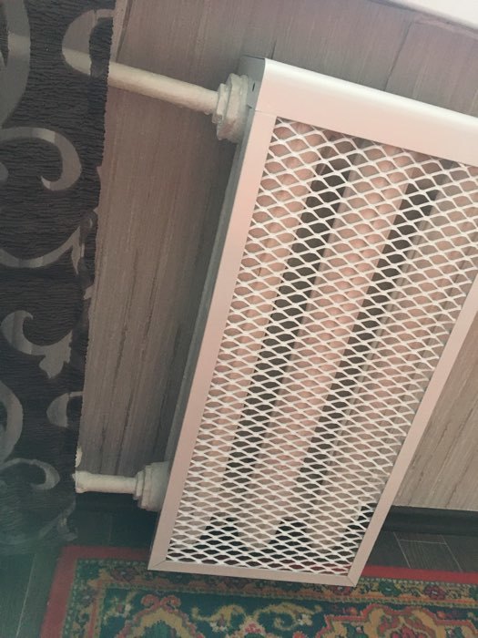 Фотография покупателя товара Экран на чугунный радиатор, 290 х 610 х 142 мм, 3 секции, металлический, белый - Фото 3
