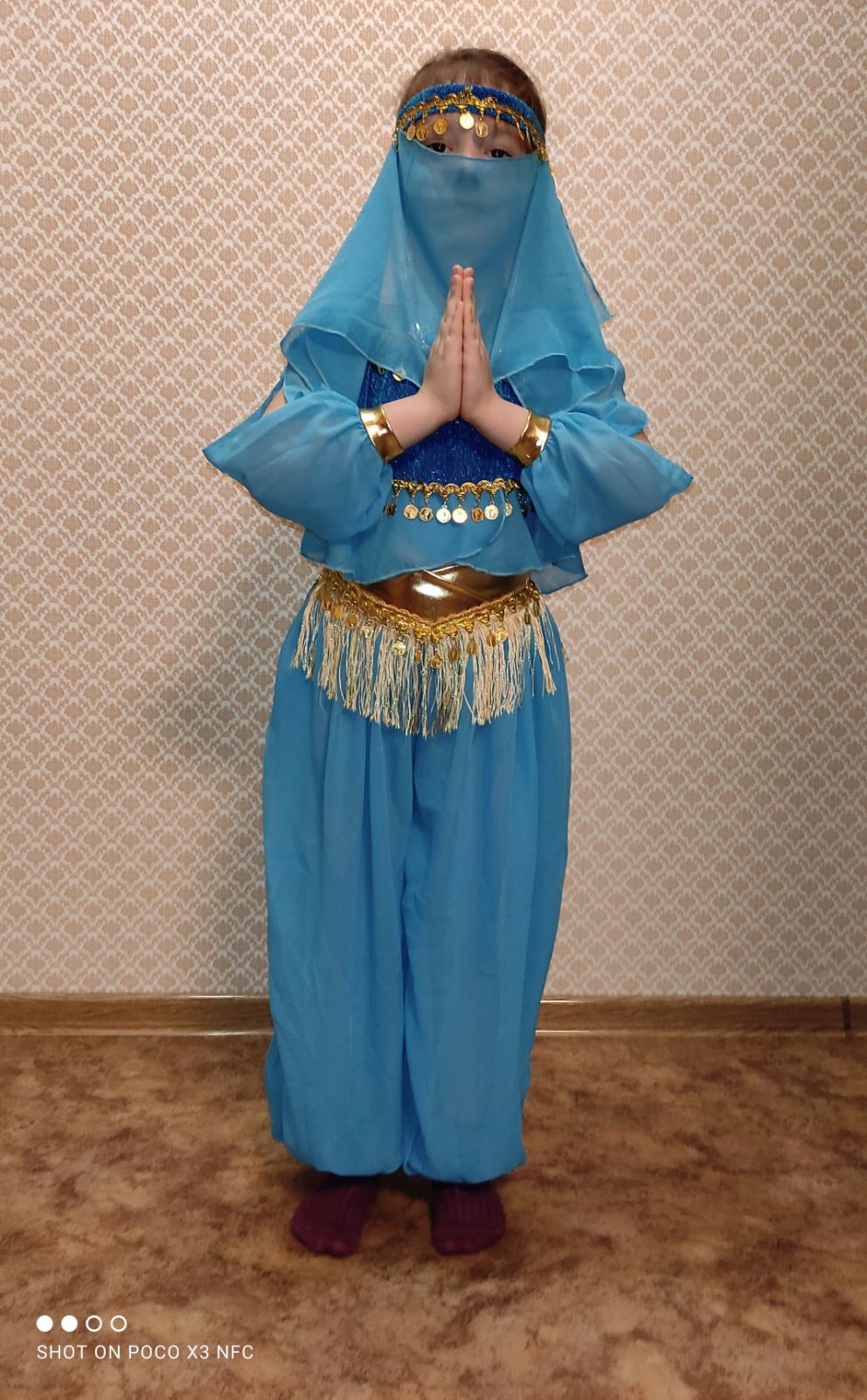 Фотография покупателя товара Карнавальный костюм «Принцесса Востока», текстиль, р. 28, рост 110 см - Фото 4